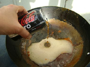 コカコーラで磨く