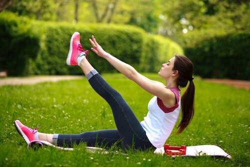 woman-stretching