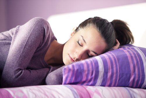 A sleeping woman