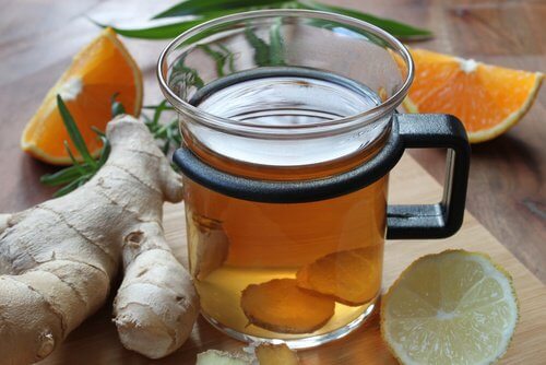 A cup of ginger tea