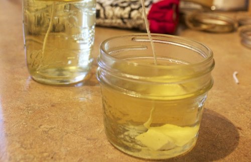 Melted wax