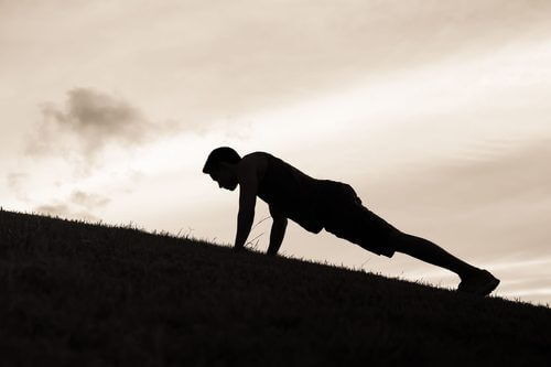 Man doing push ups