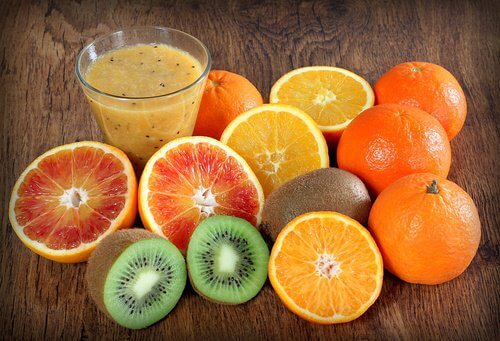 Fruits and juice