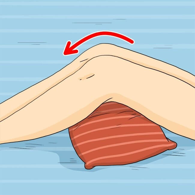 knees on cusion