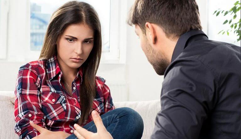 girlfriend looks unhappy