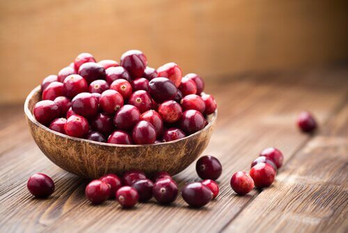 cranberries in a bowl