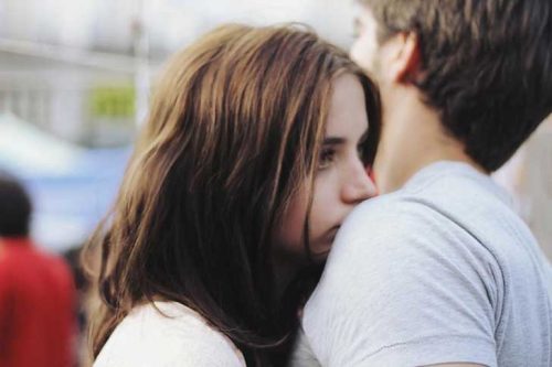 hugging couple