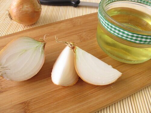 onions and oil