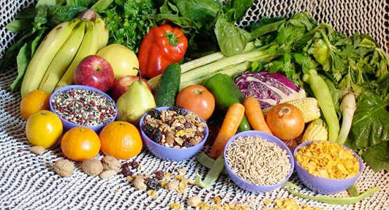 野菜果物、シリアル、ナッツ