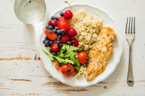 健康な食事プレート