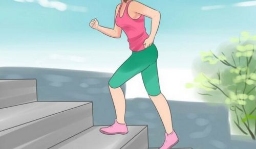 運動する人