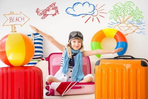 空想の世界で遊ぶ女の子