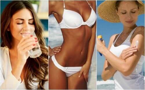 日焼けをした女性