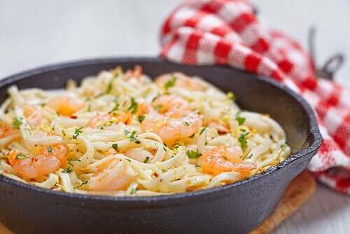 エビのパスタ