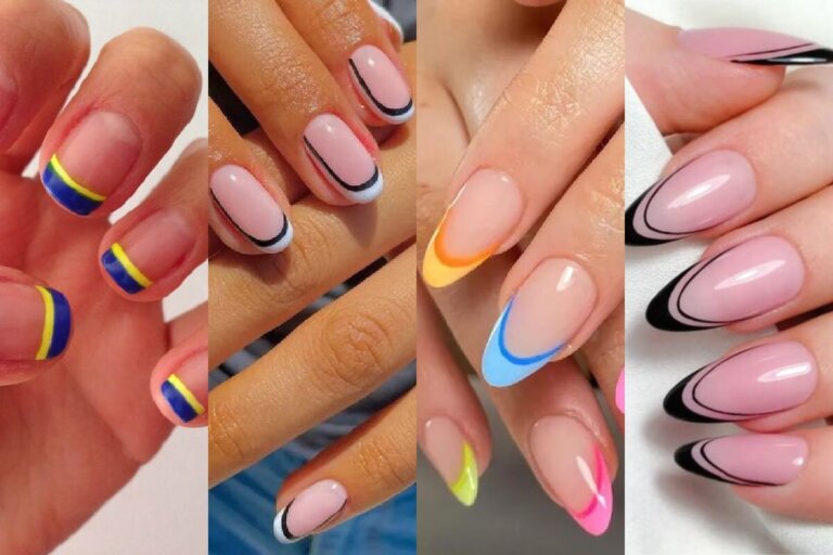 流行のダブルラインフレンチネイル16選
